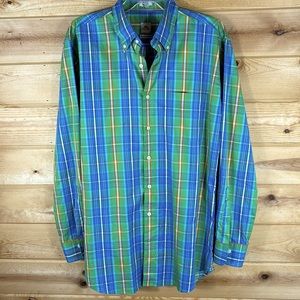 Peter Millar Men's 100% Cotton Plaid Dress Shirt, Size Large